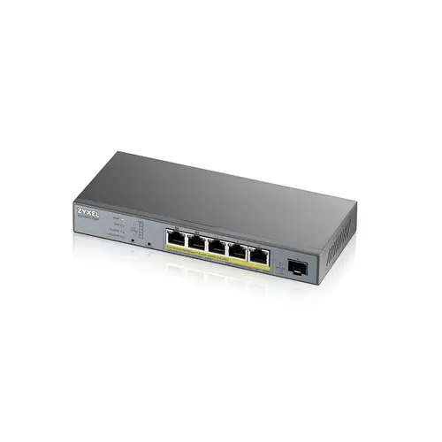 GS1350-6HP-EU0101F switch Gestionado L2 Gigabit Ethernet (10/100/1000) Energía sobre Ethernet (PoE) Gris - Imagen 1