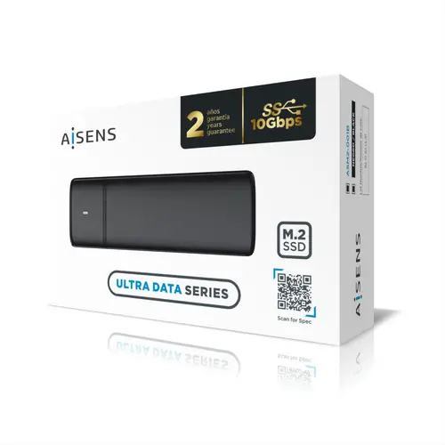 Caja Externa M.2 (NGFF) ASM2-001B SATA/NVME a USB3.1/USB3.2 Gen2, Negra - Imagen 5