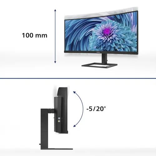 E Line 346E2CUAE/00 pantalla para PC 86,4 cm (34") 3440 x 1440 Pixeles Wide Quad HD+ LCD Negro - Imagen 2