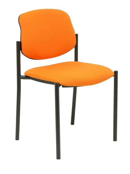Silla fija Villalgordo bali naranja chasis negro