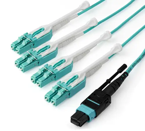 MPO8LCPL3M Cable de fibra óptica e InfiniBand 3 m MPO/MTP 8x LC Color aguamarina - Imagen 1