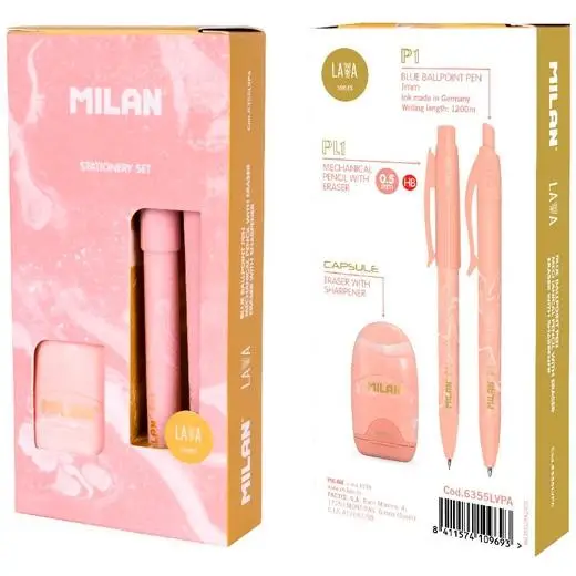 SET ESCRITURA MILAN SERIE LAVA ROSA