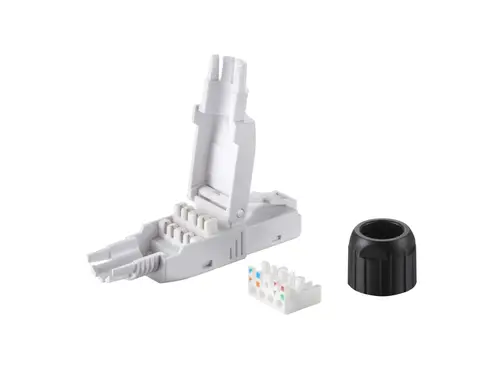 121162 conector RJ-45 Negro, Blanco - Imagen 2