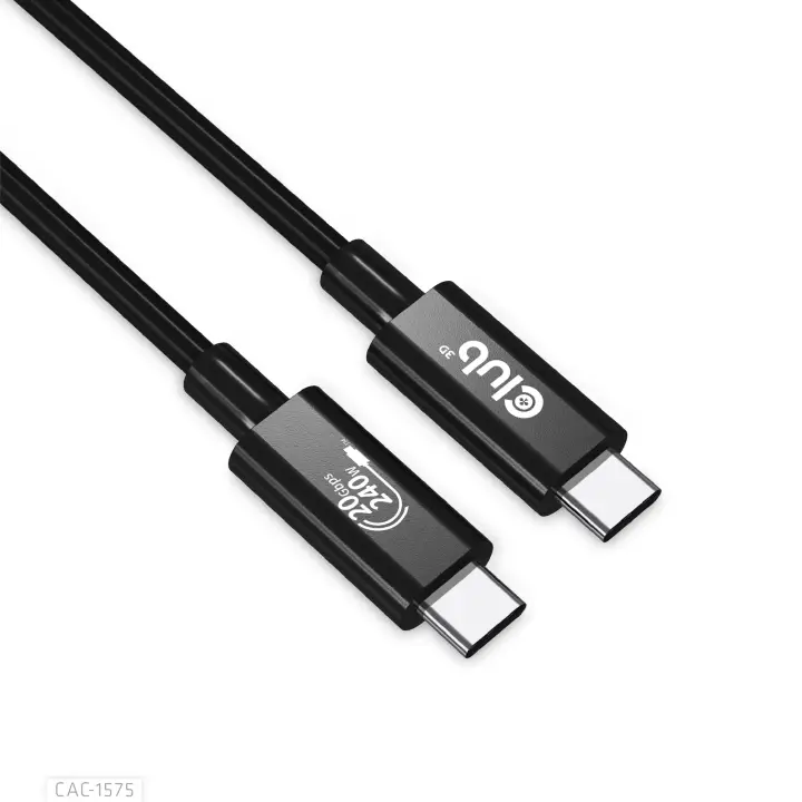 CAC-1575 cable USB USB4 Gen 2x2 2 m USB C Negro