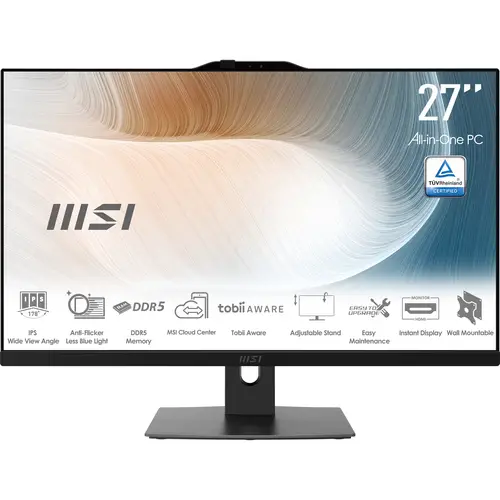 MODERN AM272P 1M-1096ES All-in-One PC Intel Core 7 150U 68,6 cm (27") 1920 x 1080 Pixeles PC todo en uno 16 GB DDR5-SDRAM 500 GB SSD Windows 11 Home Wi-Fi 6E (802.11ax) Negro - Imagen 2