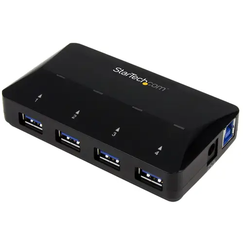 Concentrador USB 3.0 de 4 Puertos - 5Gbps - Ladrón con Puertos de Carga y Sincronización - Hub con 1 Puerto de 2,4A - Imagen 1