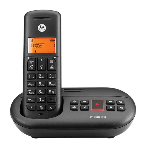E211 Teléfono DECT Identificador de llamadas Negro - Imagen 1