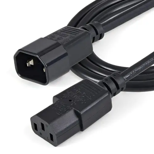 Cable de 1m de Extensión de Alimentación, C14 a C13, 10A 125V, 18AWG, Alargador de Cable de Corriente de Ordenador, IEC-320-C14 a IEC-320-C13, para Fuente de Alimentación, UL - Imagen 4
