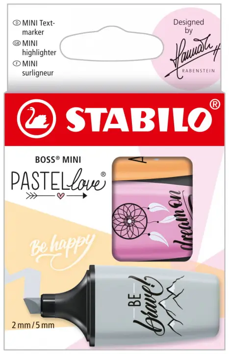 BOSS MINI Pastellove Edition 2.0 marcador 3 pieza(s) Fucsia, Gris, Naranja