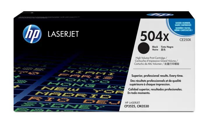 Cartucho de tóner original LaserJet 504X de alta capacidad negro