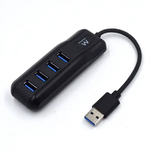 EW1138 hub de interfaz USB 3.2 Gen 1 (3.1 Gen 1) Type-A 5000 Mbit/s Negro - Imagen 1