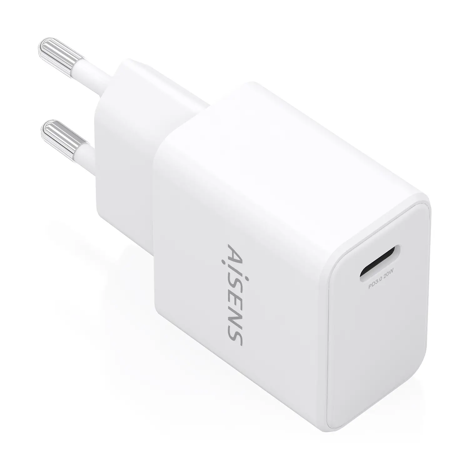 Cargador GaN USB-C PD3.0 1xUSB-C 20W, Blanco