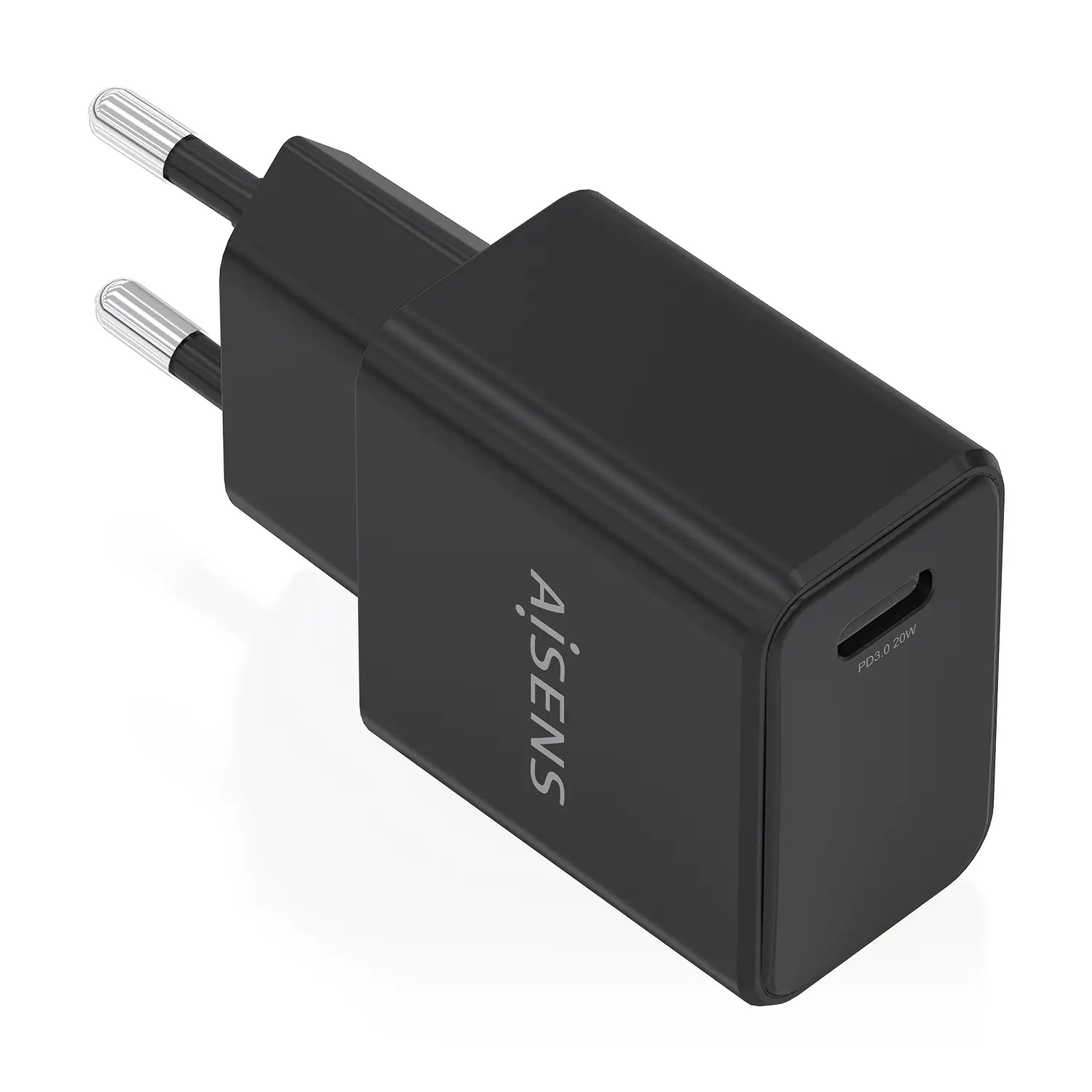Cargador GaN USB-C PD3.0 1xUSB-C 20W, Negro
