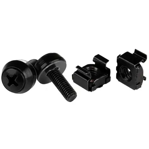 Paquete de 50 Tornillos y Tuercas Enjauladas Cage Nuts M5x12mm - Negro - Imagen 1