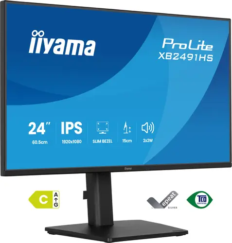 ProLite XB2491HS-B1 pantalla para PC 60,5 cm (23.8") 1920 x 1080 Pixeles Full HD LCD Negro - Imagen 1