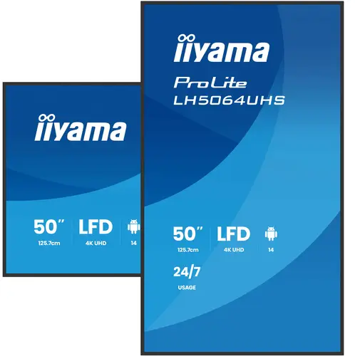 LH5064UHS-B1AG pantalla de señalización Pantalla plana para señalización digital 127 cm (50") Wifi 500 cd / m² 4K Ultra HD Negro Android 24/7 - Imagen 4