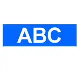 Gloss Laminated Labelling Tape - 24mm, White/Blue cinta para impresora de etiquetas TZ