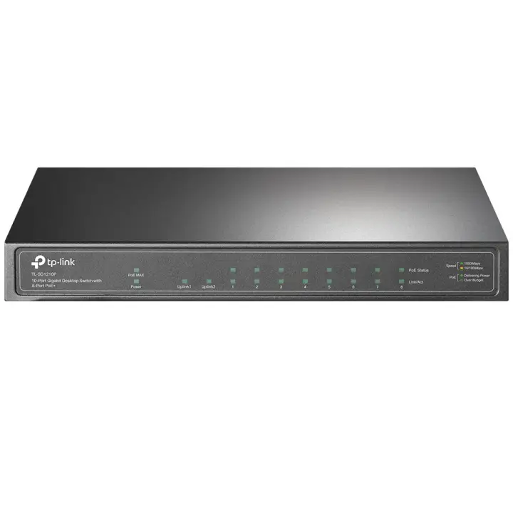 TL-SG1210P switch No administrado Gigabit Ethernet (10/100/1000) Energía sobre Ethernet (PoE) Gris