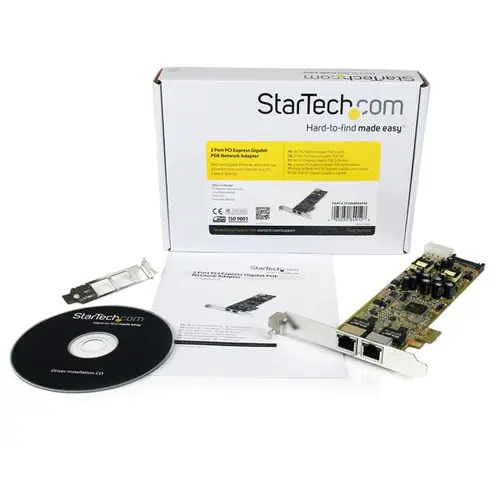 Tarjeta Adaptador de Red PoE/PSE PCI Express PCIe Gigabit Ethernet con 2 Puertos RJ45 - Imagen 5