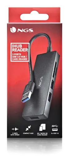 IHUB READER USB 3.2 Gen 1 (3.1 Gen 1) Type-A 5000 Mbit/s Negro - Imagen 6