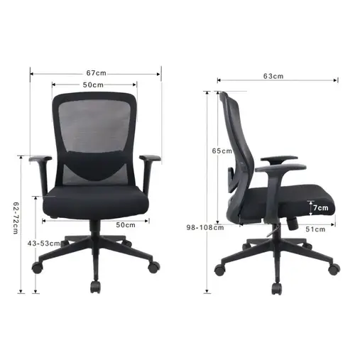 EN1335 Asiento acolchado Respaldo de malla - Imagen 26
