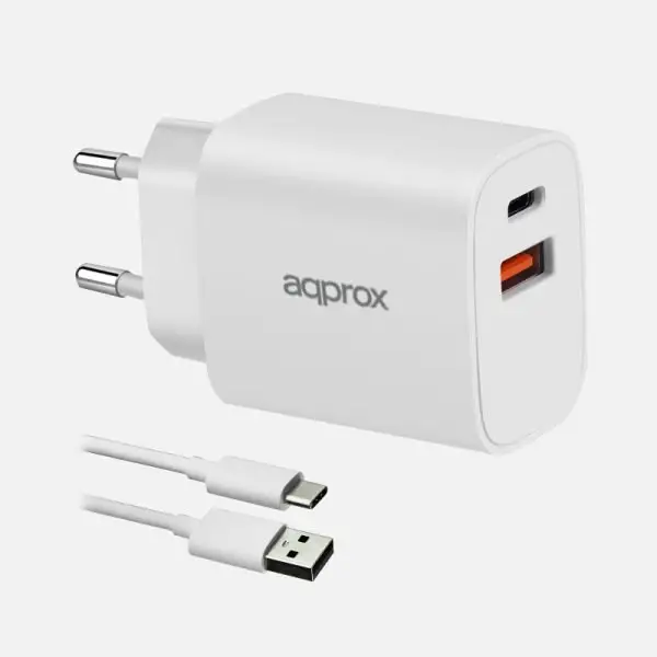 APPUSBWALL20W cargador de dispositivo móvil Universal Blanco Corriente alterna Carga rápida Interior