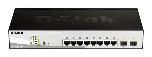 DGS-1210-10P switch Gestionado L2 Gigabit Ethernet (10/100/1000) Energía sobre Ethernet (PoE) 1U Negro - Imagen 1