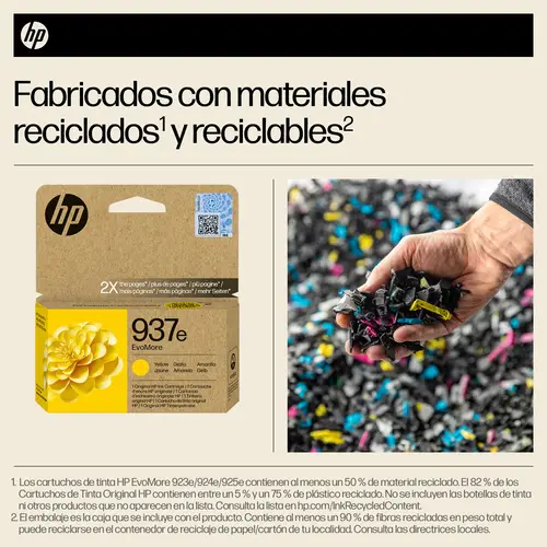 Cartucho de Tinta Original EvoMore 937e amarilla - Imagen 4