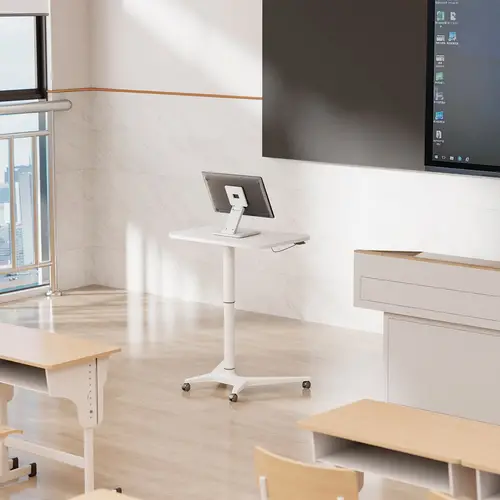 Soporte de Mesa Eco Inclinable para Monitor/POS 6.5kg de 10"-27", Blanco - Imagen 4