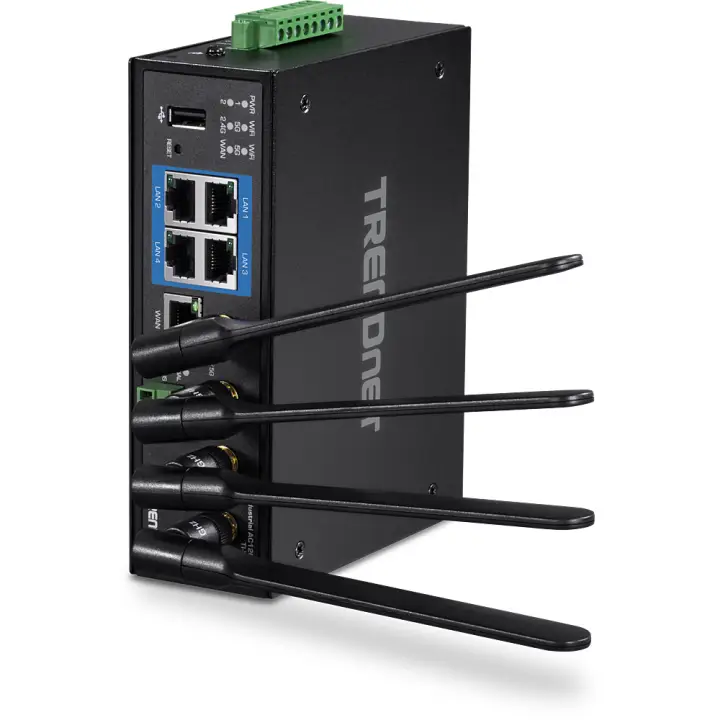 TI-W100 router inalámbrico Gigabit Ethernet Doble banda (2,4 GHz / 5 GHz) Negro