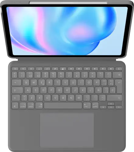 Combo Touch, Funda con Teclado, iPad Air 13 Pulgadas (M2)(2024) - Teclado retroiluminado extraíble con Soporte abatible, Escritura cómoda, Modo Multiuso, Disposición QWERTY Español - Gris - Imagen 9