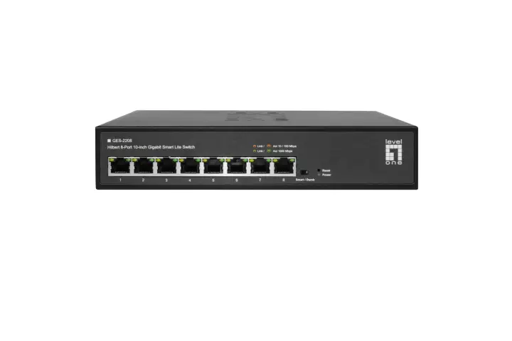 GES-2208 switch Gestionado L2 Gigabit Ethernet (10/100/1000) Negro