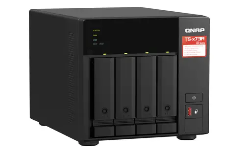 TS-473A NAS Torre Ryzen Embedded V1500B 8 GB DDR4 0 TB QNAP Turbo System Negro - Imagen 2