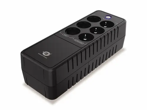 ZEUS09E sistema de alimentación ininterrumpida (UPS) En espera (Fuera de línea) o Standby (Offline) 0,85 kVA 490 W 6 salidas AC - Imagen 1