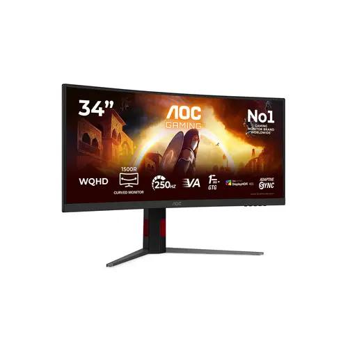 G4 CU34G4ZCA pantalla para PC 86,4 cm (34") 3440 x 1440 Pixeles Wide Quad HD Negro, Rojo - Imagen 2