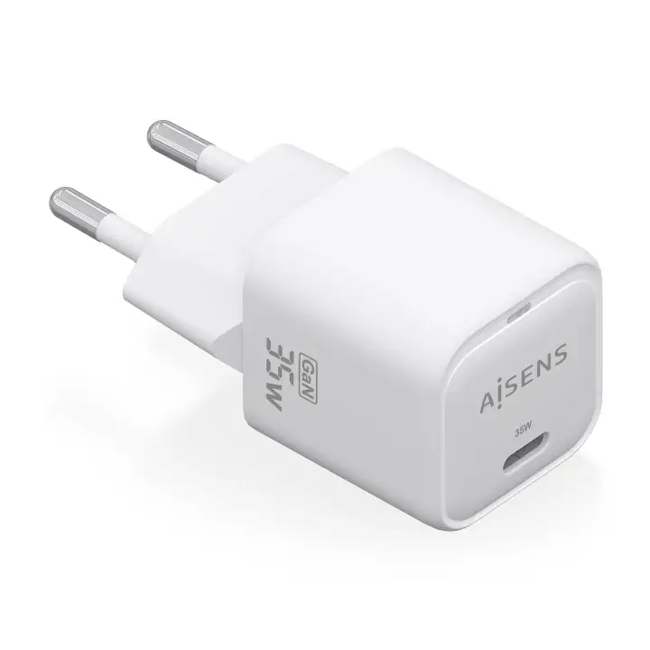 Cargador GaN 35W, 1xUSB-C PD3.0 QC4.0, Blanco