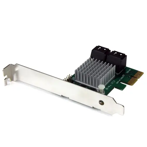 Tarjeta Controladora PCI Express 2.0 de 4 Puertos SATA III de 6Gbps RAID con Enlace HyperDuo para SSD - Adaptador PCIe a SATA3 - Imagen 1