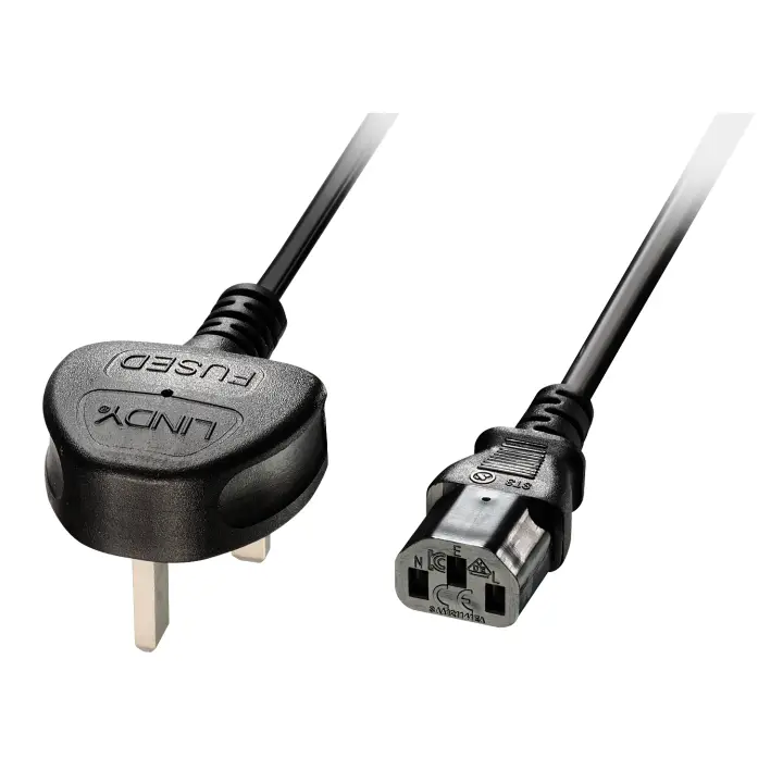 30434 cable de transmisión Negro 3 m Enchufe tipo G C13 acoplador