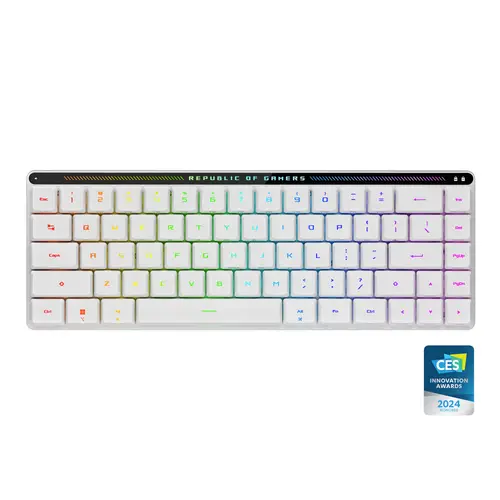 90MP03EC-BKSA10 teclado Juego USB + RF Wireless + Bluetooth Blanco - Imagen 9