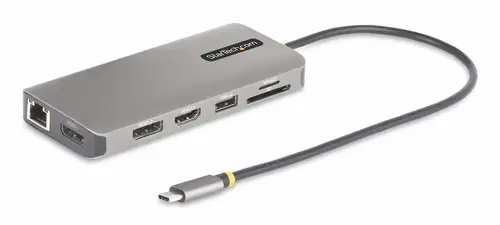 Adaptador Multipuerto USB-C de 3 Monitores HDMI/DP - 4K 60Hz Doble + 4K 30Hz HDMI y DP - Hub 4x USB-A - PD de 100W de Paso - Red Gigabit Ethernet - Lector de Tarjetas SD/MicroSD - Imagen 1