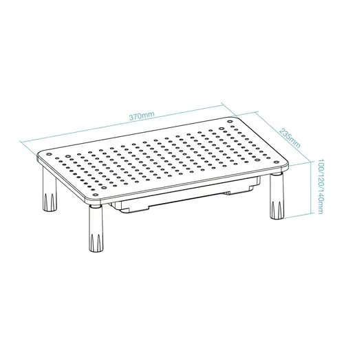 Soporte Elevador Multiusos para Monitor/Portátil, Negro - Imagen 7