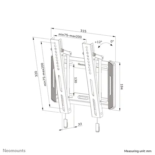 WL35-550BL12 Soporte de pared para TV 24-65" - inclinable - fácil montaje - Imagen 19