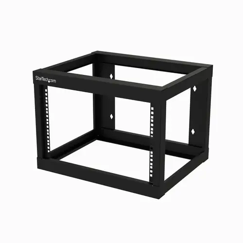 Rack de Servidores Abierto de 6U de Pared - de 19 Pulgadas - de 2 Columnas - con 18 Pulgadas de Profundidad - para Equipo de AV - Panel de Parcheo - Imagen 1