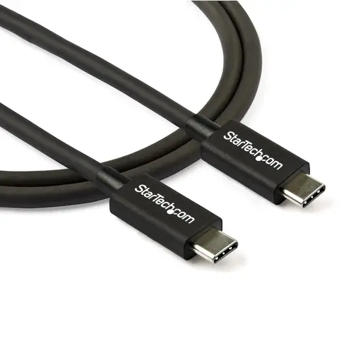 Cable Thunderbolt 3 Pasivo de 80cm - 40Gbps - PD 100W - Vídeo 4K/5K - Cable Thunderbolt - Certificado Thunderbolt - Compatible con USB4 / Modo Alt DP - Thunderbolt 4 - USB 3.2 - USB-C - Imagen 3