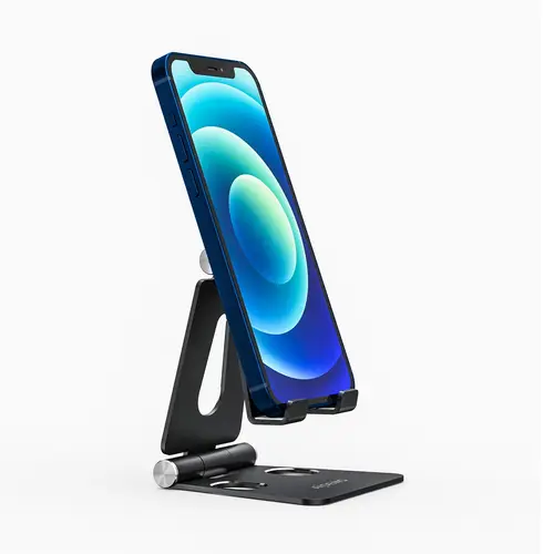 Soporte De Sobremesa Tamaño M Ajustable (2 Pivotes) Para Movil / Tablet, Negro - Imagen 3