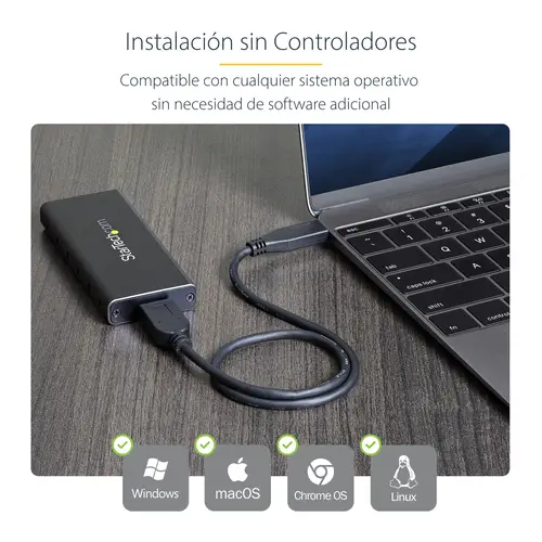 Caja Adaptador M.2 NGFF a USB 3.1 con Carcasa Protectora - Conversor NGFF a USB-C - Imagen 9