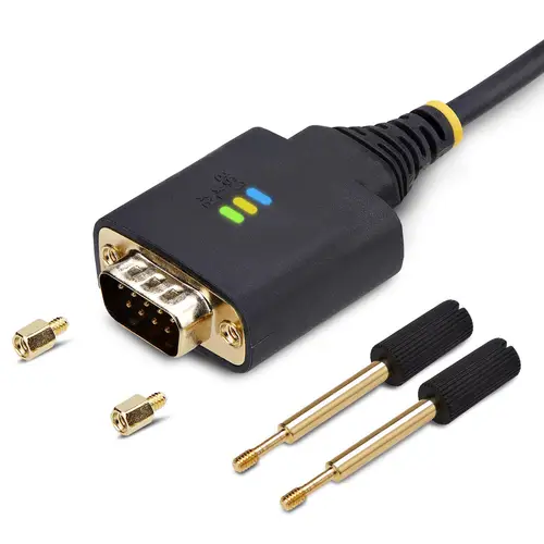Cable Adaptador USB a Serie de 30cm - Retención COM - Conversor RS232 DB9 - FTDI - con Tornillos/Tuercas Intercambiables - Protección ESD - Windows/macOS/Linux - Imagen 6