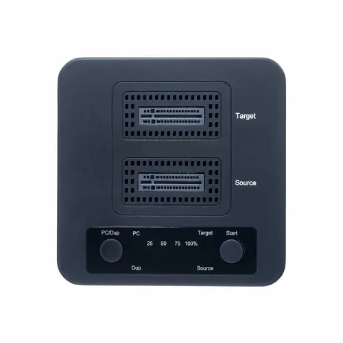Dock Duplicador Clonador Autónomo 1:1 de Unidad SSD NVMe M.2 - 90GBpm - USB-C 3.2 de 20Gbps - Docking Station USB Tipo C de 2 Bahías - Incluye Cables USB-C/USB-A - Imagen 3