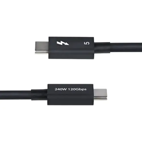 Cable Thunderbolt 5 de 80cm - Cable Thuderbolt Certificado - 80Gbps Hasta 120Gbps - Entrega de Alimentación PD de 240W - 8K 60Hz - Compatible con Thunderbolt 4/USB-C - USB Tipo C - Imagen 3