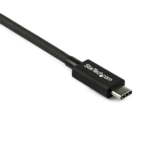Cable Thunderbolt 3 Pasivo de 80cm - 40Gbps - PD 100W - Vídeo 4K/5K - Cable Thunderbolt - Certificado Thunderbolt - Compatible con USB4 / Modo Alt DP - Thunderbolt 4 - USB 3.2 - USB-C - Imagen 2
